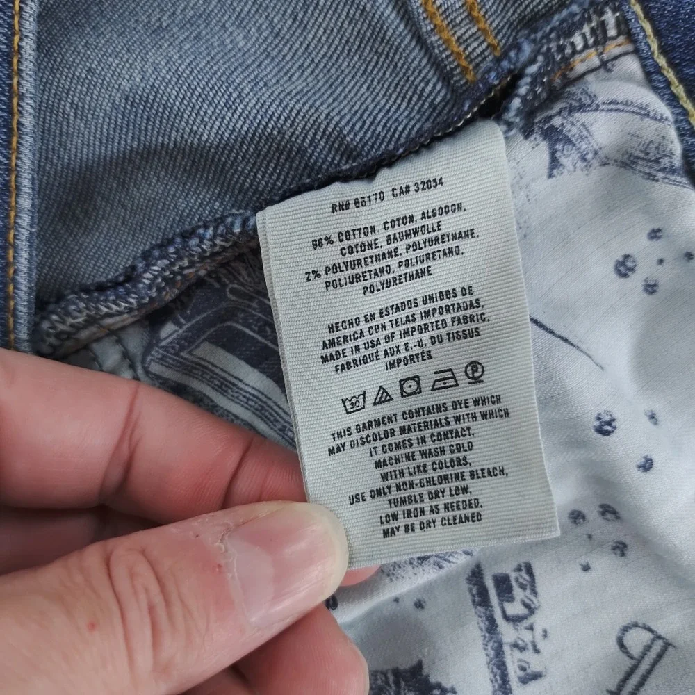 Pilcro and the Letterpress Jeans Womens 29 Blue Hyphen Medium Wash Distressed